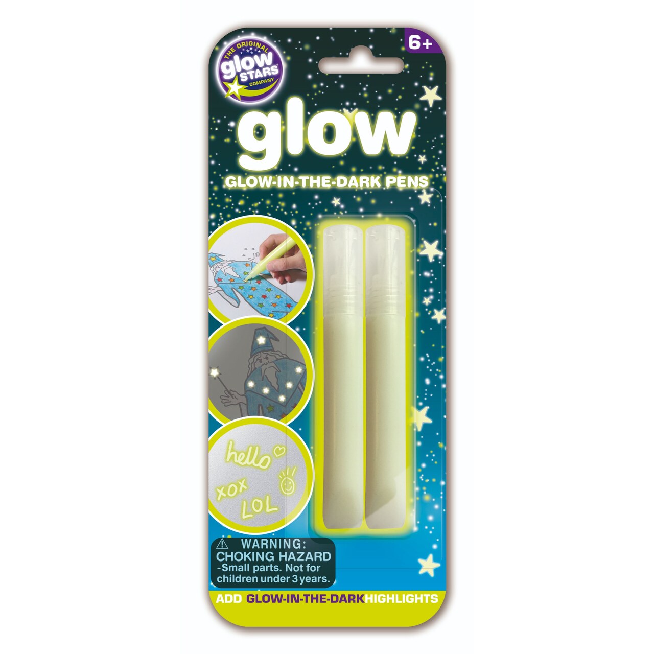 The Original Glowstars - Glow-In-The-Dark Markers, 2 Pack